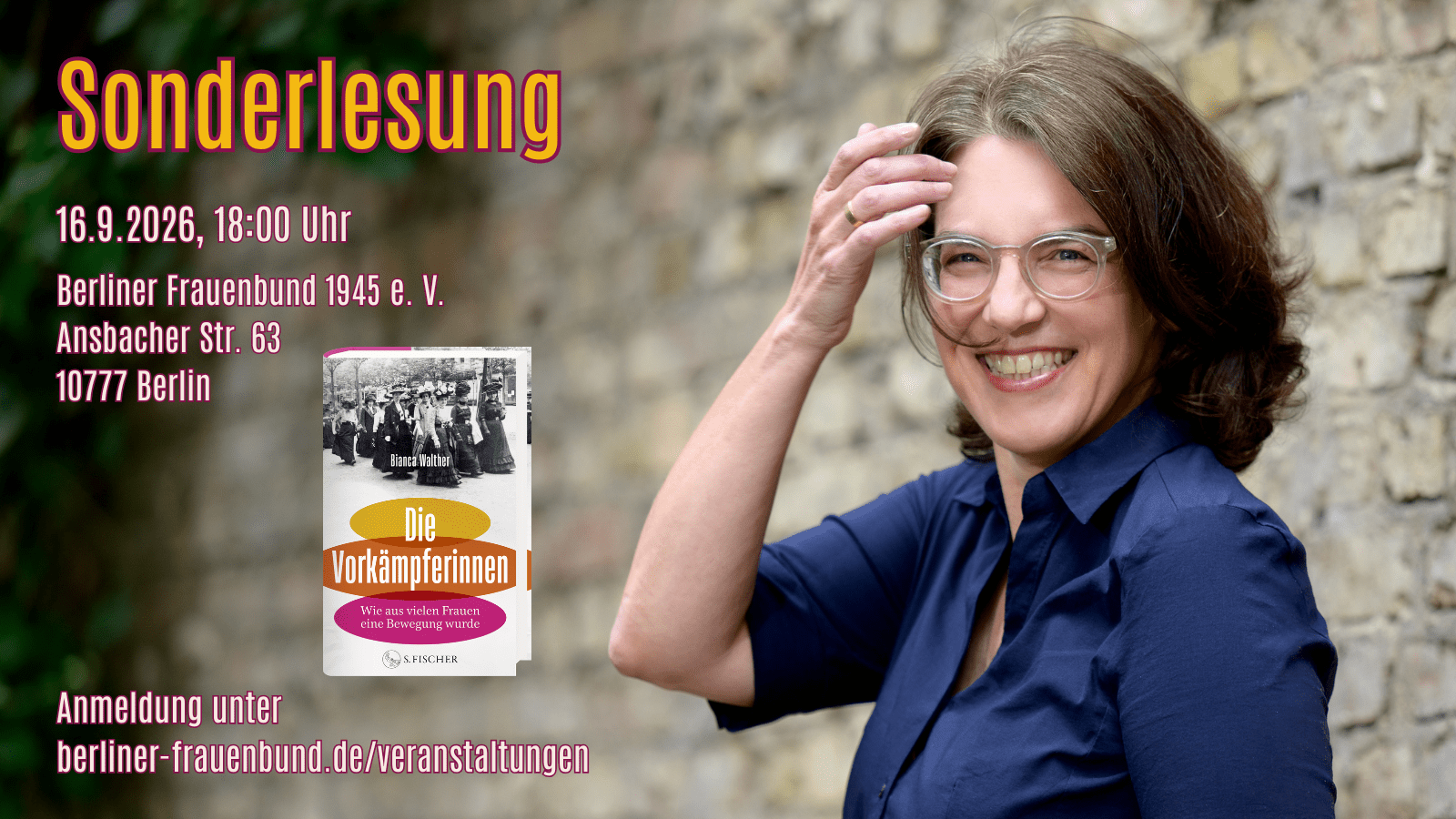 Lesungsankündigung 16.9. Berlin
